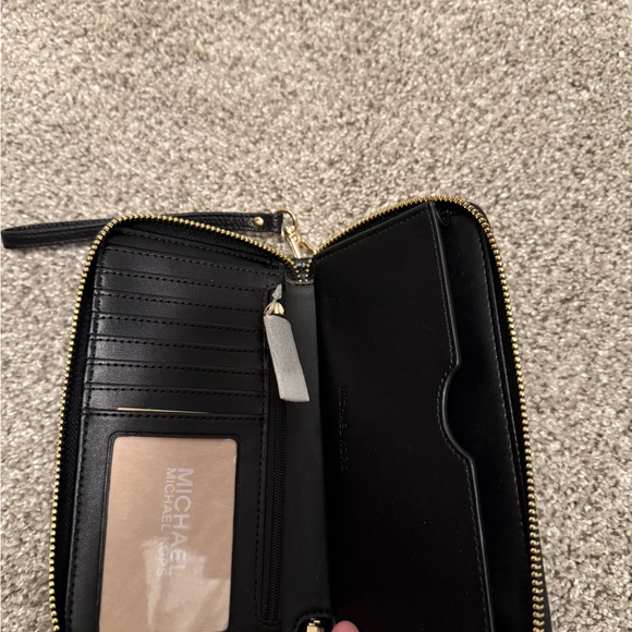 Michael Kors Black Leather Wristlet - Picture 2 of 3